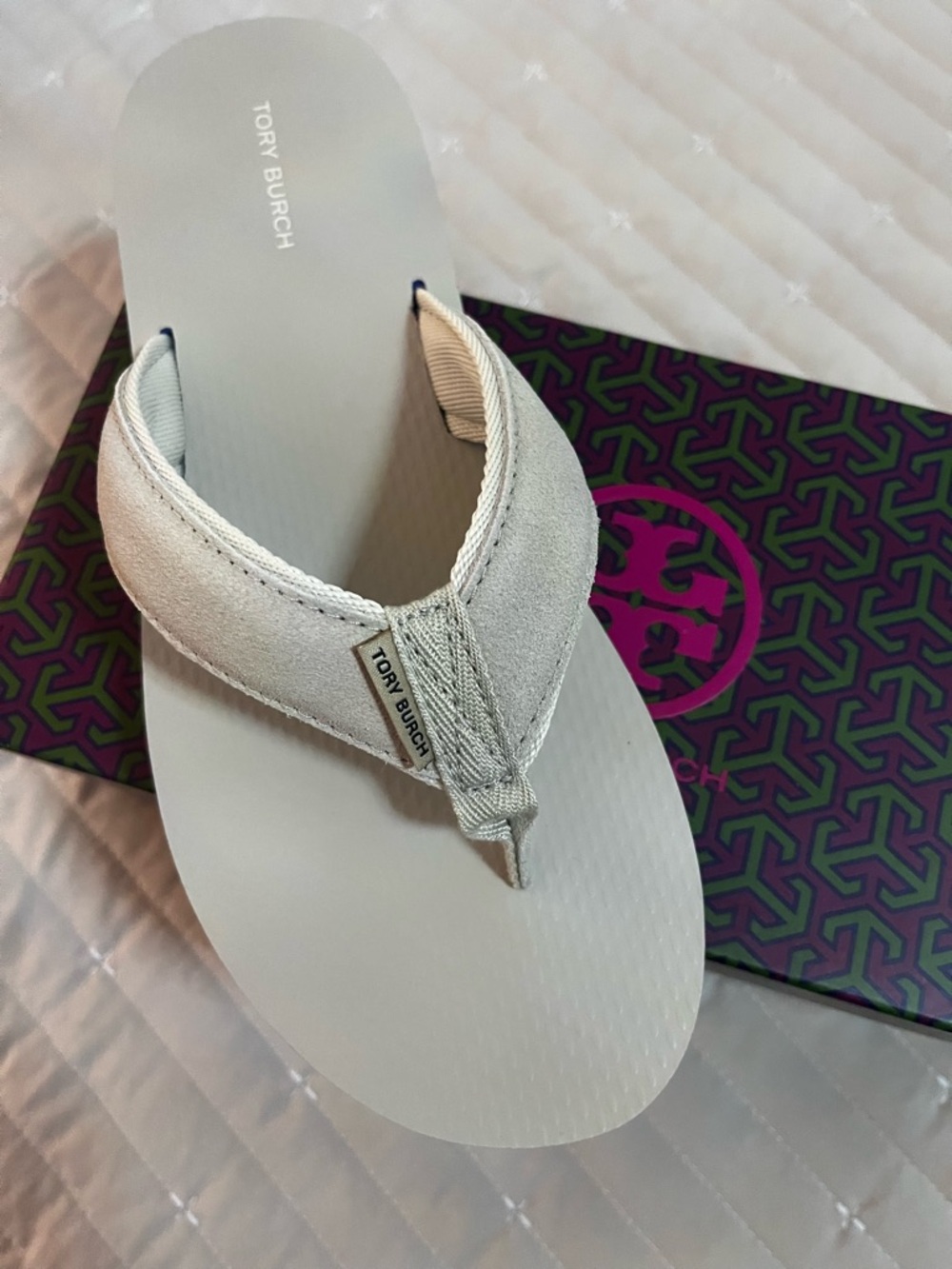 Tory Burch Suede Thong Sandal